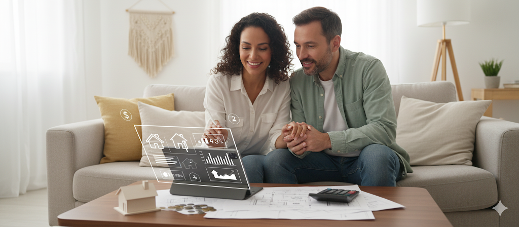 Pessoas planejando a compra de um imóvel